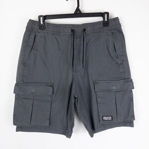 Hollister Cargo Jogger 9" Shorts Mens Medium (32x9) Gray Stretch Drawstring New